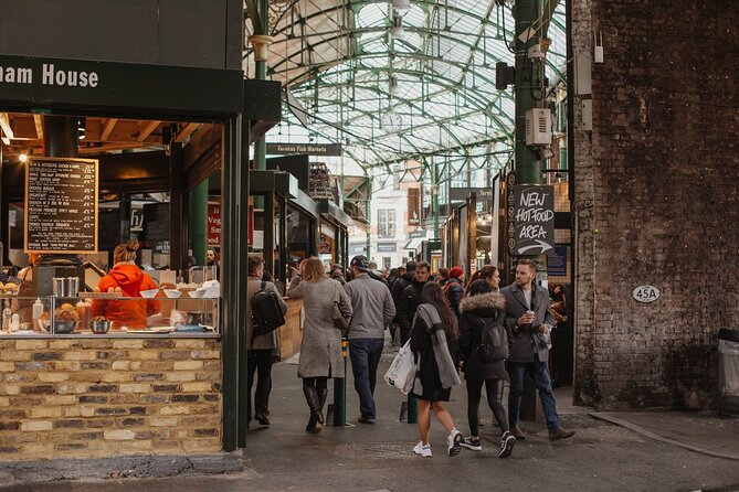 Devour London: Borough Market & Leadenhall Food Tour with Wine - Southwark streets, the Clink, and Bridget Jones