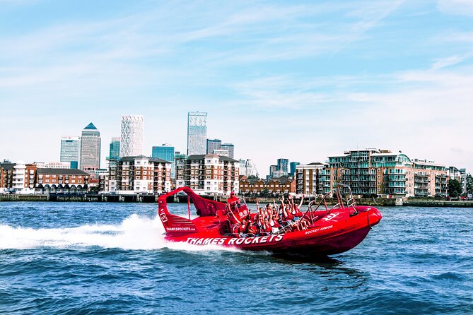High-Speed Thames River Speedboat in London - From the London Eye Pier to the open Thames
