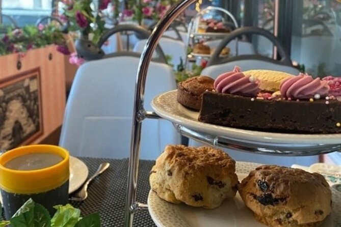 London Afternoon Tea Bus and Panoramic Tour on Lower Deck - The afternoon tea menu on the road