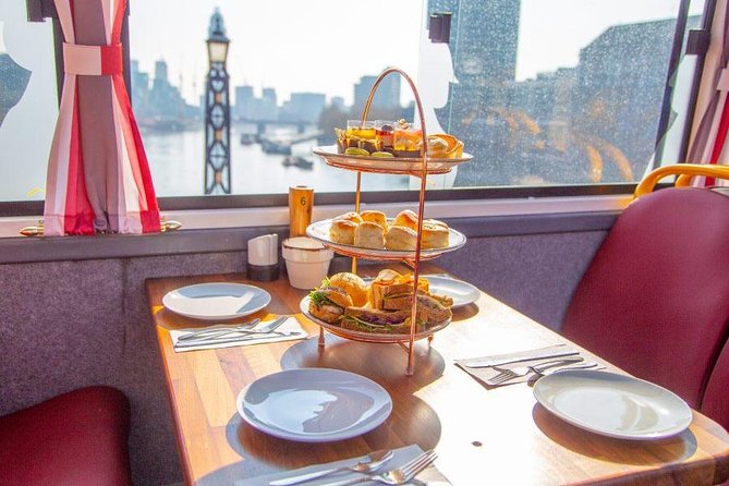 London Afternoon Tea Bus and Panoramic Tour on Lower Deck - The London Eye and the South Bank