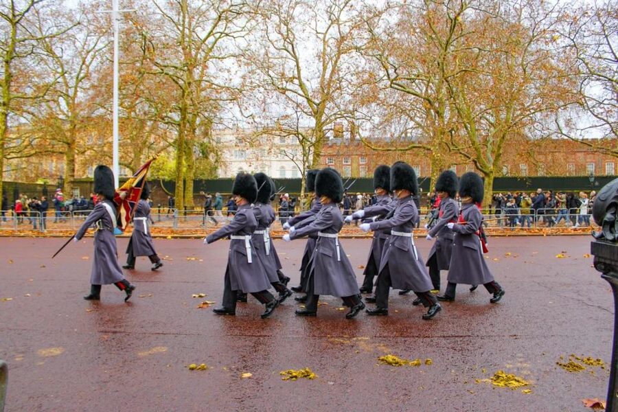 London: Buckingham Palace & Changing of the Guard Experience - Whitehall and the walk toward Westminster Abbey