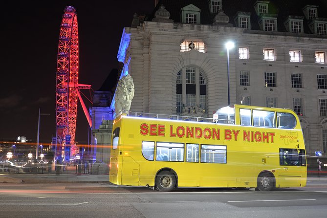 London by Night Sightseeing Tour - Open Top Bus - The open top is the best seat, with conditions