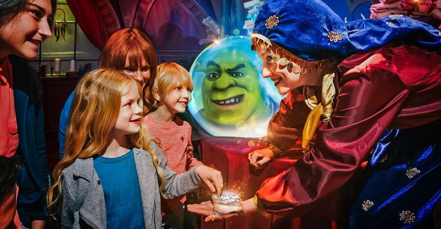 London: DreamWorks Shrek's Adventure Tour - Starting in Far Far Away with Donkey