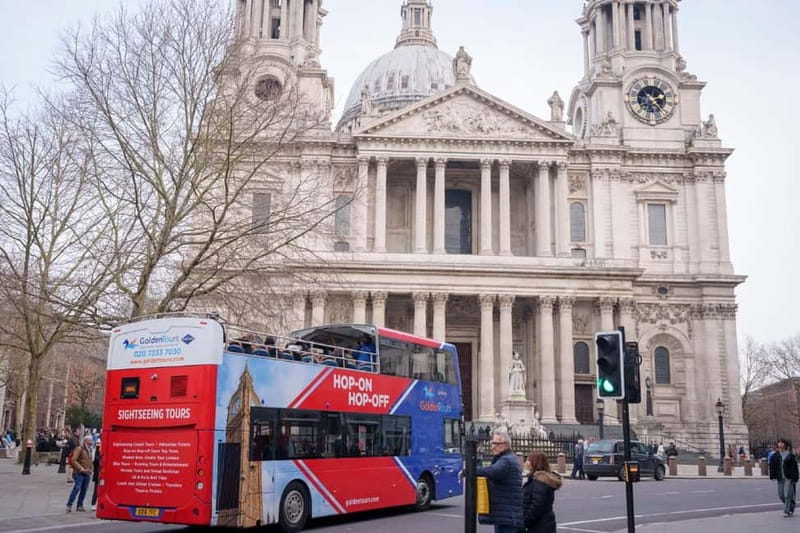 London: Golden Tours Gray Line Hop-on Hop-off Bus Tour - The itinerary, from Belvedere Road to the West End