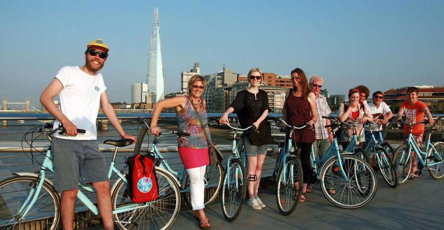 London: Guided Bike Tour of Central London - Crossing the Thames toward Westminster Abbey