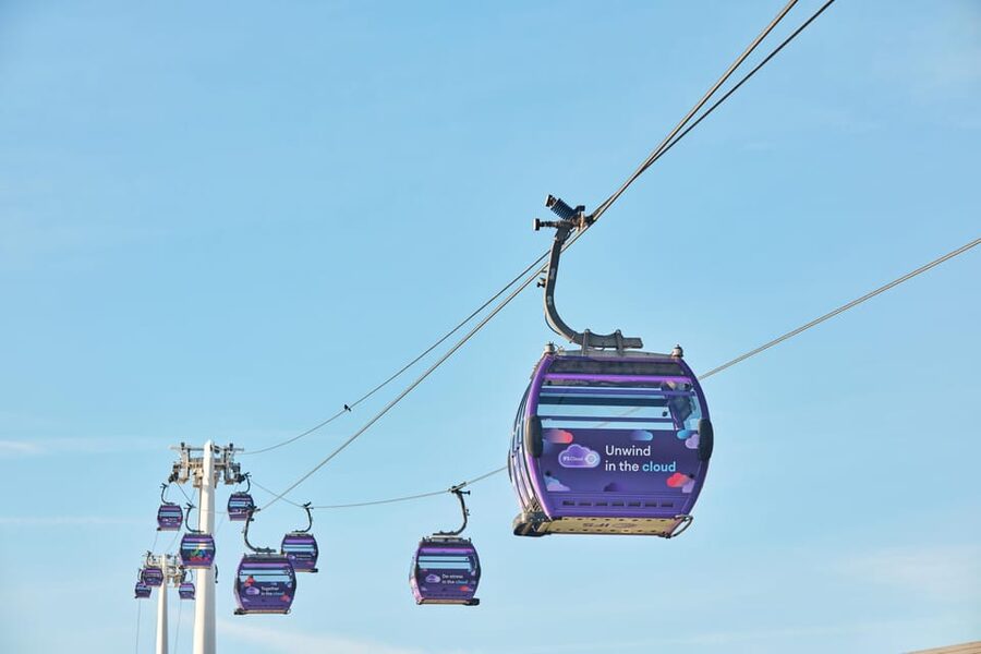 London: IFS Cloud Cable Car - Crossing the Thames between Greenwich Peninsula and the Royal Docks