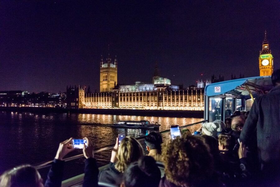 London: Nighttime Open-Top Bus Sightseeing Tour - Parliament Square and Big Ben