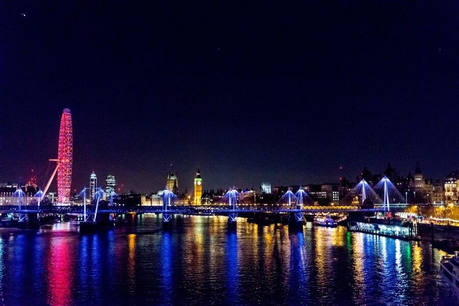 London: Nighttime Open-Top Bus Sightseeing Tour - The London Eye and South Bank Views