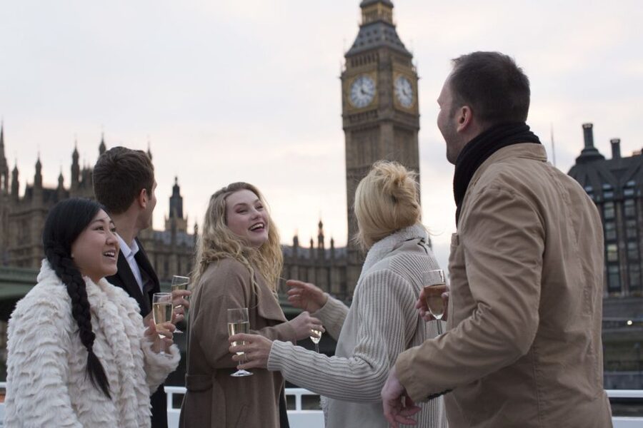 London: River Thames Evening Cruise with Bubbly and Canapés - The London Eye and Westminster views