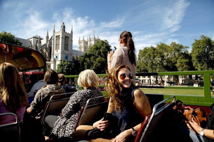 London Vintage Bus Tour and Cream Tea at Harrods - The Thames from the water
