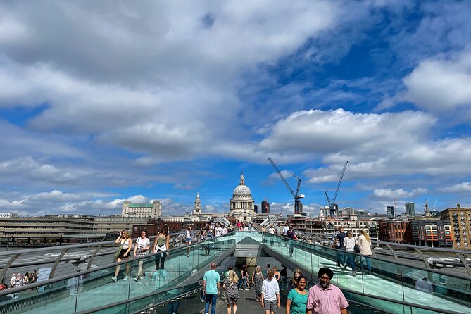 London Witches and History Walking Tour - Crossing Millennium Bridge toward St. Paul’s