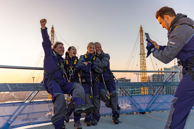 Up at The O2: Sunset Climb with Guided Tour with Panoramic Views - The sunset view and the extra drink